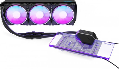 Ftohës likuid AIO për kartë grafike Alphacool Eiswolf 2, radiator 360mm, RGB, i zi