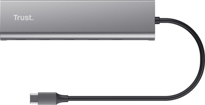 USB HUB Trust Halyx 25136, USB C 5 porta, 100W, argjendtë