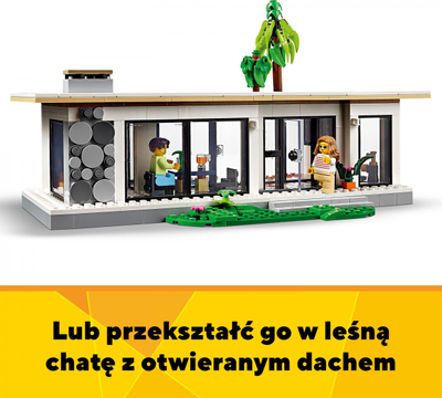 Set ndërtimi LEGO Shpi Moderne, 3 në 1, me minifigura, shumëngjyrësh