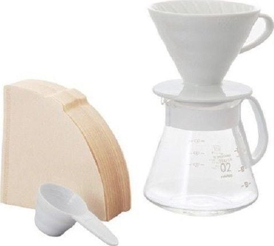 Driper kafeje Hario V60 Size 02, pour over, i bardhë