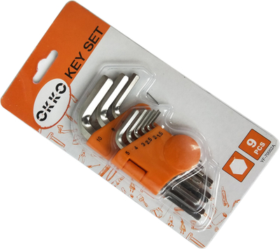 Set çelësa hekzagonalë Okko HEX KEY SET HH F-70002A, 9 copë, 1.5-10 mm