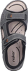 Sandale për burra Rieker M 26156-47, material sintetik, me ngjitëse, gri