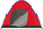 Çadër kampingu Trizand NT23485, për 4 veta, konstrukson kube, kuqe blu
