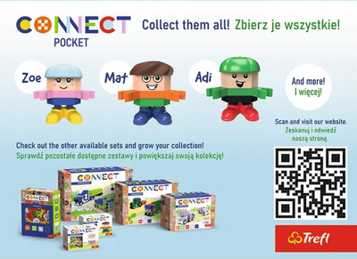 Lojë konstruktore Trefl Connect Pocket 30 Boy Jay, 35 copa, shumëngjyrëshe