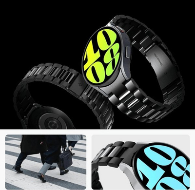 Rrip ore Spigen Modern Fit 316L, për Samsung Galaxy Watch 6 44mm, metalik, i zi