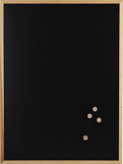 Tabla magnetike Zeller Chalkboard, 80 x 60 cm, plastike, e zezë