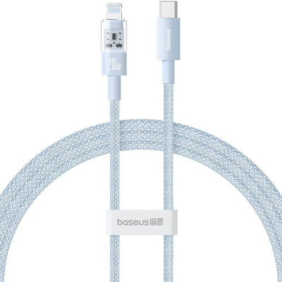 Kабел за полнење Baseus Gem, USB C во Lightning, 20W, 1m, сина