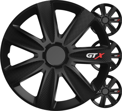 Kapak rrote Versaco GTXCARBLK14, set 4 copë, 14", i zi