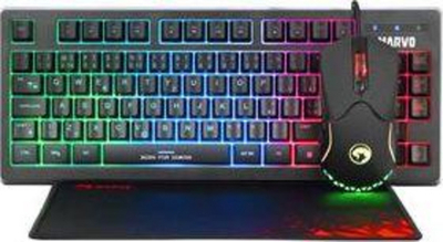 Set gaming Marvo CM310, tastierë membranore CZ SK me drita, maus RGB, i zi