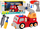 Kamion lodër LEAN Toys DIY Cartoon Truck, me vinç, për shkrutim, i kuq