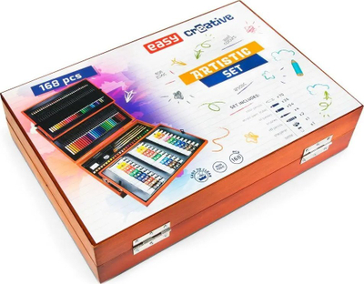 Set arti kreativ EASY 168 pjesë, për vizatim dhe ngjyrosje