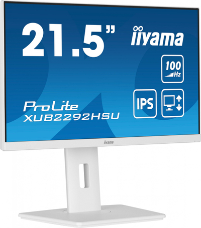Monitor Iiyama ProLite XUB2292HSU W6, 21.5", Full HD IPS, i bardhë