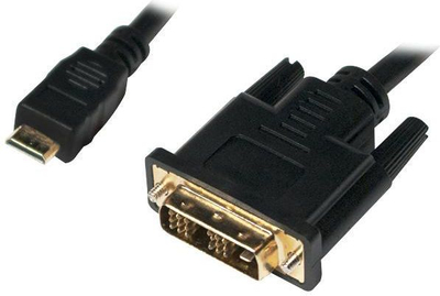 Kabllo HDMI Mini në DVI-D LogiLink CHM002, 1m, e zezë