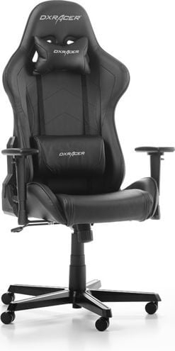 Karrige gaming DXRacer Formula F08-N, krahë 3D, jastëk lumbal, e zezë