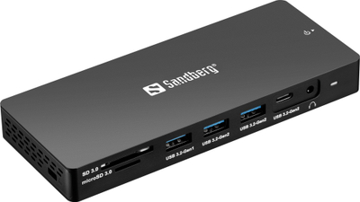 Docking station Sandberg USB-C 13in1 DockingStation Pro, PD, me lexues kartash, gri