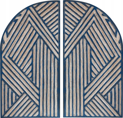 Dekor muri Beliani OGAN, set 2 copë, 80 x 40 cm, blu e zezë