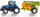 Lodër traktor SIKU New Holland 1668, me rimorkio spërkatëse, metalike, blu dhe portokalli