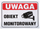 Stiker sigurie Signwell Attention Monitored Object N 25x17, për xham, i verdhë