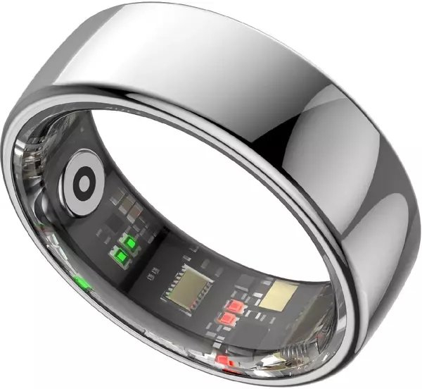 Unazë inteligjente Powerton Smart Ring Pro, matje stresi dhe rrahjesh zemre, monitorim gjumi, argjendtë