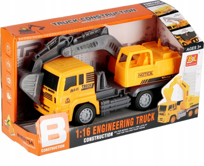 Lodër kamion eskavator Mega Creative 1:16, 30 cm, plastikë, portokalli