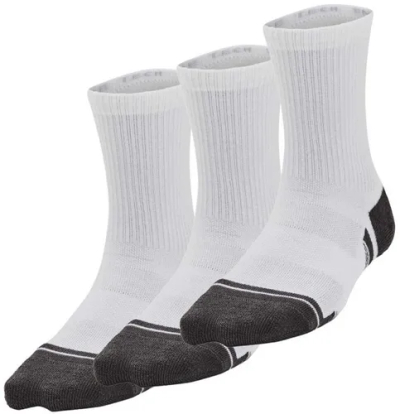 Çorape sportive Under Armour Y UA Perform Tech 3p Crew, set 3 palë, e bardhë