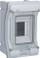 Kuti shpërndarëse modulare Hager Vector VE103SN, 1x3 module, IP65, gri