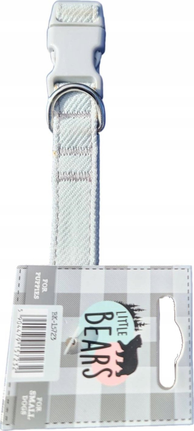 Qafore për qen Barry King, 1.5x25-40cm, gri me blu të hapur