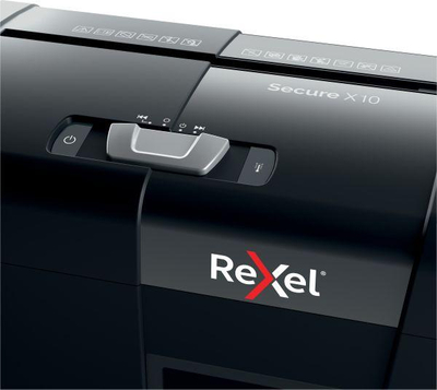 Grirëse letrash Rexel Secure X10, P-4, e zezë