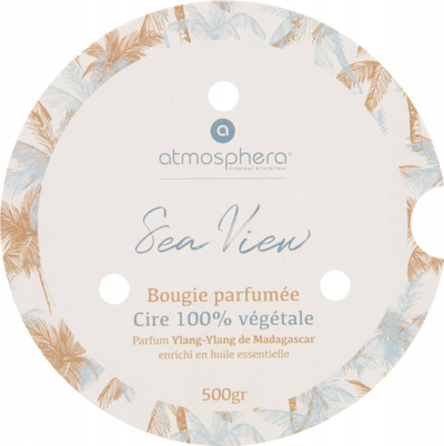Qiri me erë të mirë Atmosphera Sea View Ylang Ylang, 500g, 50 orë djegie, bezhë