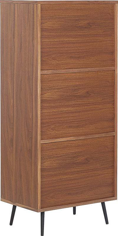 Raft librash Beliani RICHMOND 139 cm, MDF, 2 sirtarë, ngjyrë arre t’errët me gri