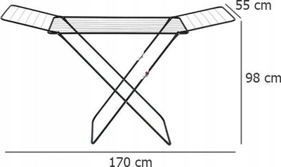 Rrjetë tharjeje Wenko Free-Standing, 18 m, për brenda dhe jashtë, e bardhë