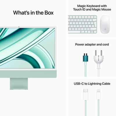 Apple iMac 24", M3 8-core, 8GB, 256GB, 10-core GPU, Green