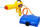 Pistoletë uji Lean Sport Water Gun with Tank, me rezervuar shpine, verdhë blu