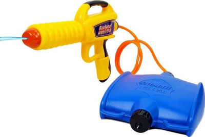 Pistoletë uji Lean Sport Water Gun with Tank, me rezervuar shpine, verdhë blu