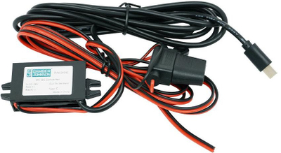 Adapter energjie për notebook Gamber-Johnson 19161, 24W, 12–24V, i zi me të kuqe