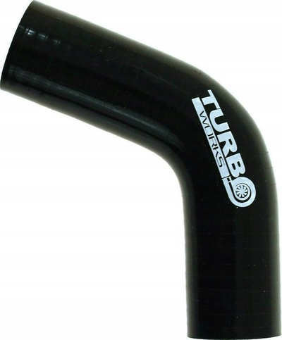 Zorrë silikonike TurboWorks Elbow 67°, 89mm, për motor, e zezë