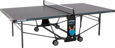 Tavolinë pingpongu Kettler Outdoor K5, 5 mm melaminë, për jashtë, blu