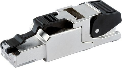 Prizë RJ45 Epic Data ED-IE-AX-6A-a-20-FD-F, Cat 6A, e ekranizuar, argjendi