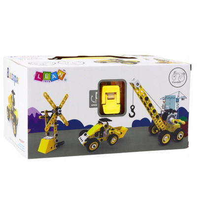 Set blloqesh për ndërtim LEAN Toys Construction Machines 8n1, 100 copa, plastik