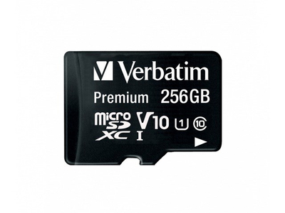 Kartë memorie Verbatim Premium U1 256GB, microSDXC, Class 10 UHS-I