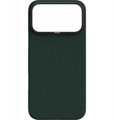 Mbrojtëse telefoni YAXO Fiber Aramid për iPhone 17 Pro, shumë e hollë, MagSafe, jeshile e errët