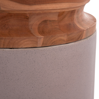 Vazo dyshemeje dekorative Linter HM4662.05L, Fiber Cement, 41x47cm, gri mat