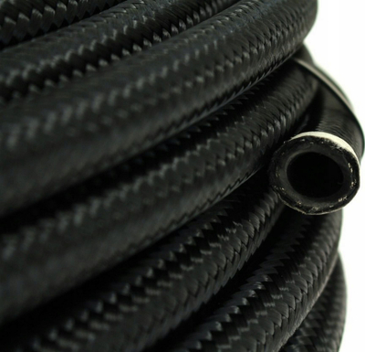 Zorrë karburanti Fuel Hose AN10, 14mm, gome CPE me gërshet najloni, e zezë