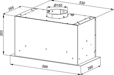 Aspirator i integrum Maan Helios 60 Touch, 60cm, 595 m³/h, xham i zi