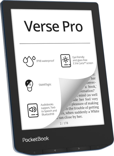 Електронски читач PocketBook Verse Pro PB634, 6\", 16GB, сина