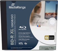 Disk Blu-ray MediaRange BD-R XL, 100GB, 4x, i printueshëm