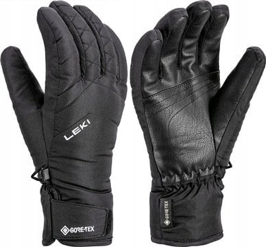 Doreza skijimi LEKI Sveia GTX Women, GORE TEX, madhësia 8, të zeza