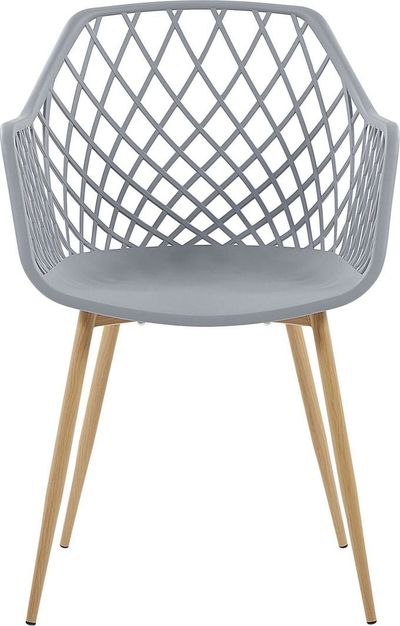 Set karrigesh ngrënieje Beliani Nashua, 2 copë, metal plastike, gri e hapur