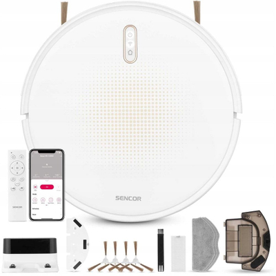 Fshesë me bateri robotike Sencor SRV 4150WH, pastrim automatik, e bardhë