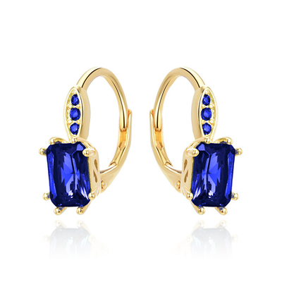 Vathë Charming AGUC3350DB-GOLD, të veshur me ar të verdhë, gur cubic zirconia blu
